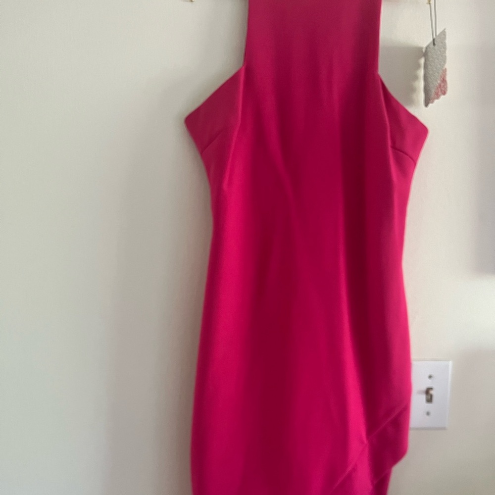 Elizabeth and James Pink Asymmetrical One Shoulder Cocktail Dress